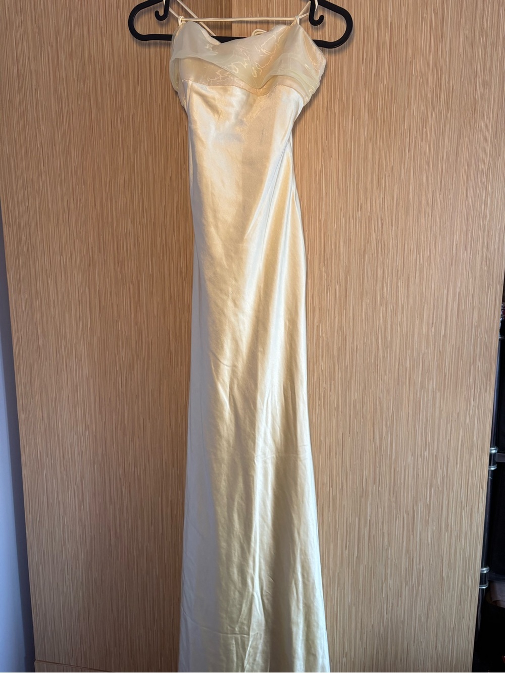 Peppermayo Satin Maxi Slip Dress in Yellow